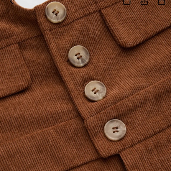 CIDER ***
Corduroy Scoop Neckline Solid Button Pocket Jumpsuit - Picture 4 of 11